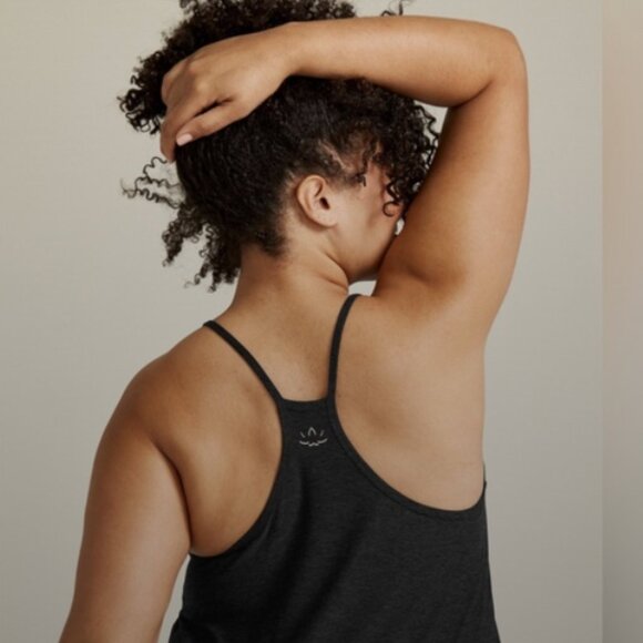 EUC Beyond Yoga Featherweight Soft Slumber Midi Sleep Dress in Black (L) - Picture 3 of 8